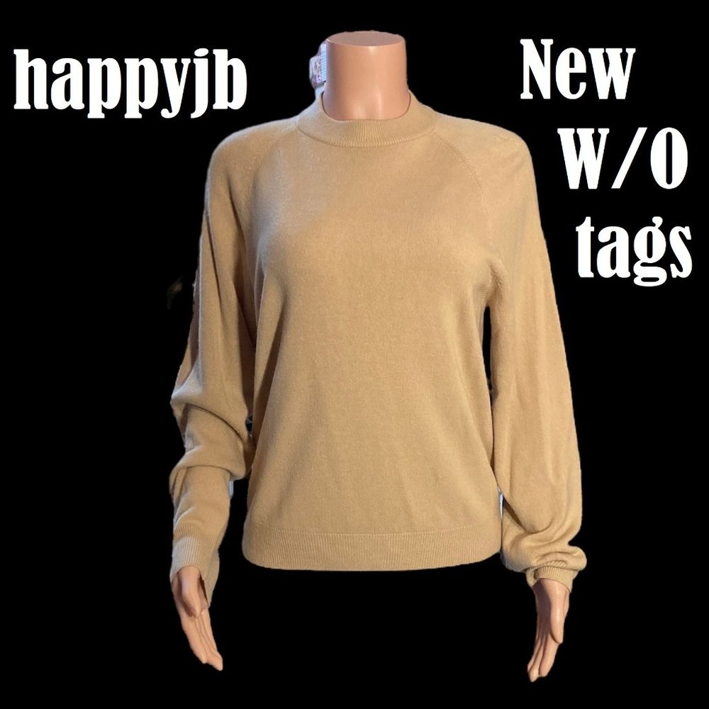 NWOT Carolyn Taylor Vintage 90s Lightweight Sweater Long Sleeve Tan Size L Large